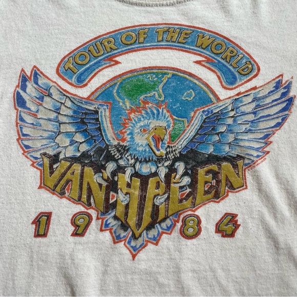 [SOLD] Van Halen 1984 Graphic Tee in Cream - Picture 7 of 7